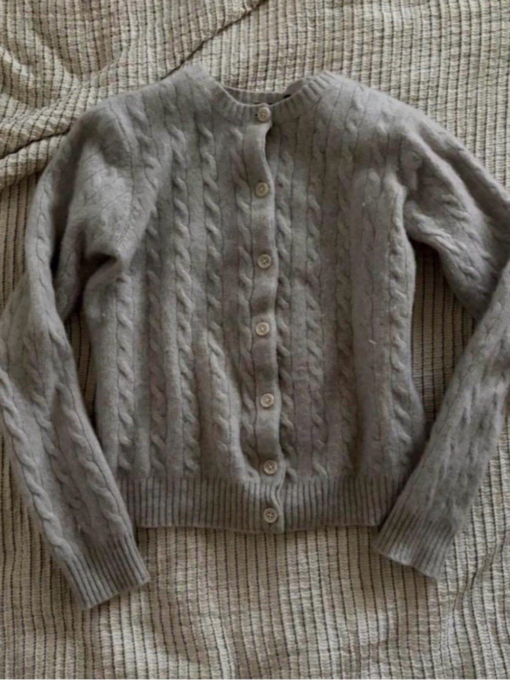 Brandy grey Button-Front Sweater